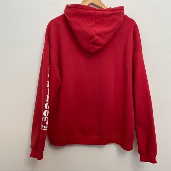 2/40$ LIFEGARD D.B.Wear hoodie red Lifegard sweater cotton oversized shirt SMALL - Picture 2 of 11